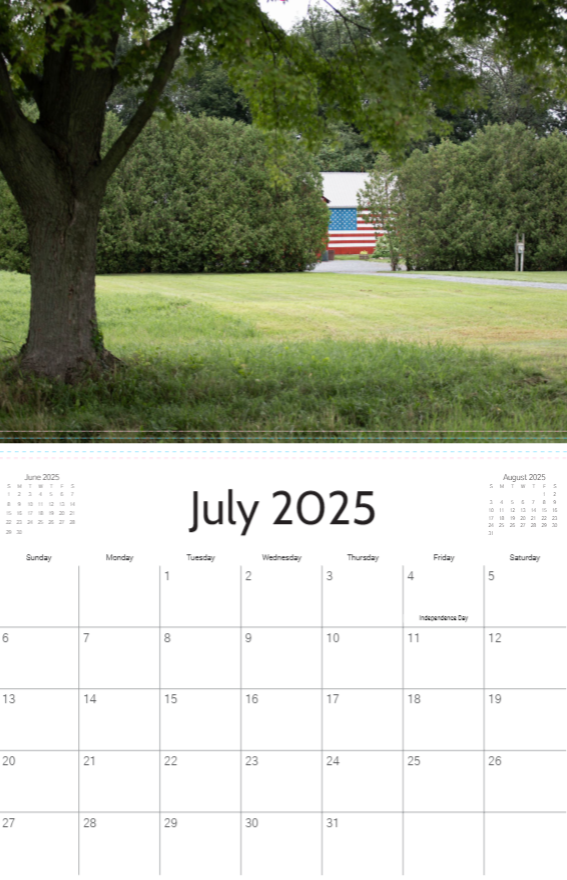 2025 Vermont Calendar